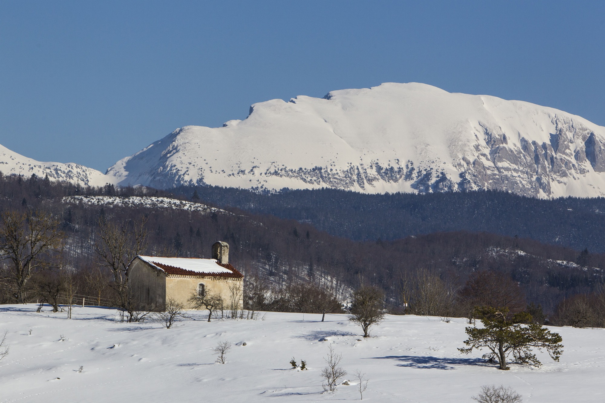 Chapelle de la mure en hiver
