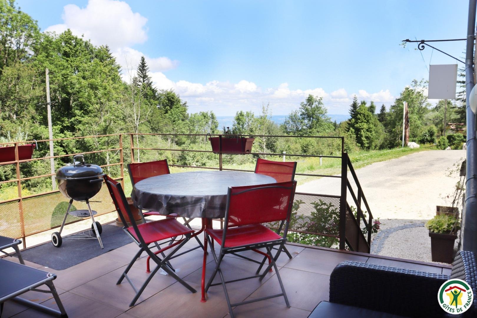 Votre terrasse privative : store, BBQ, salon de jardin