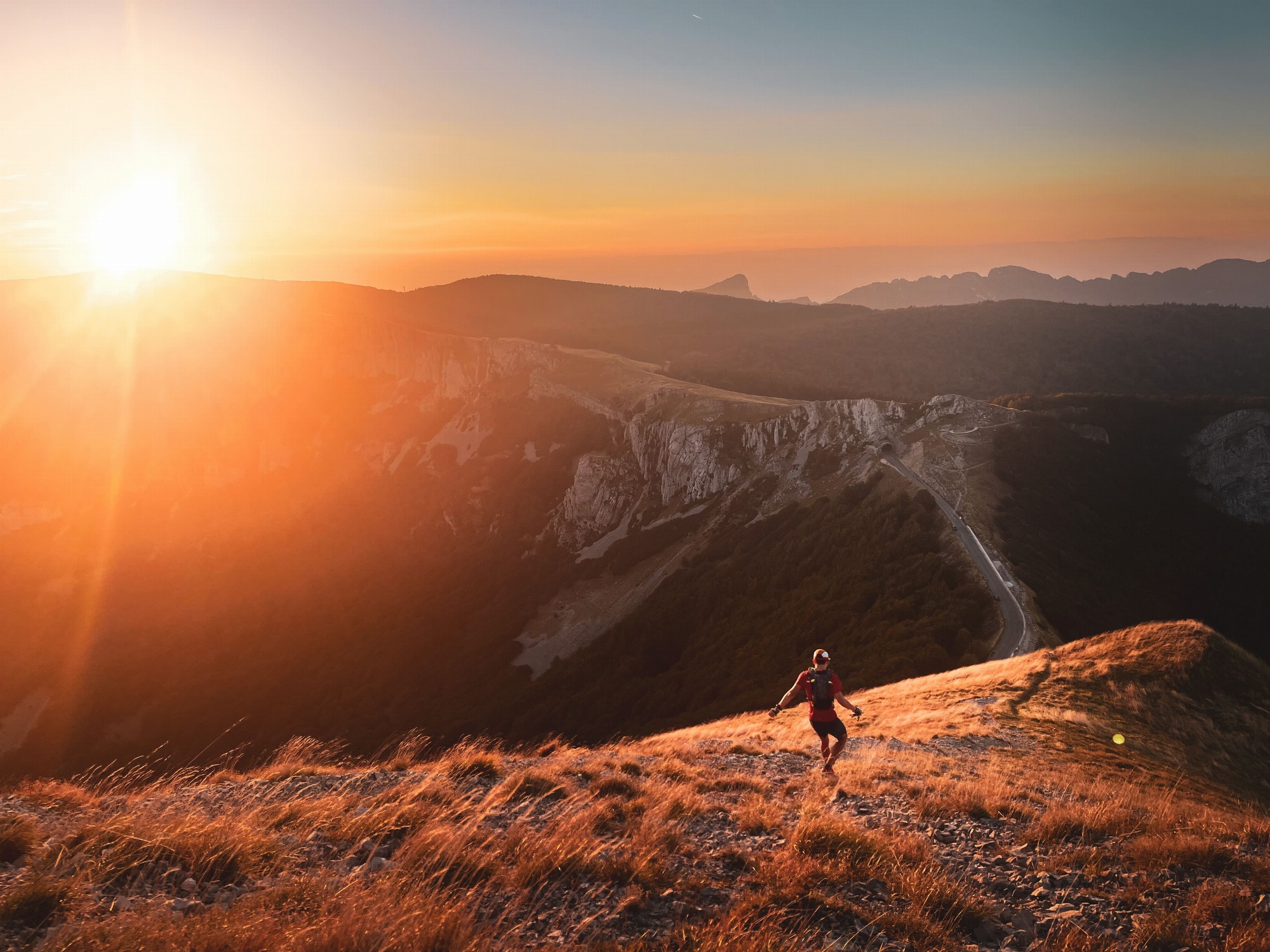 Coucher de soleil sur Ambel