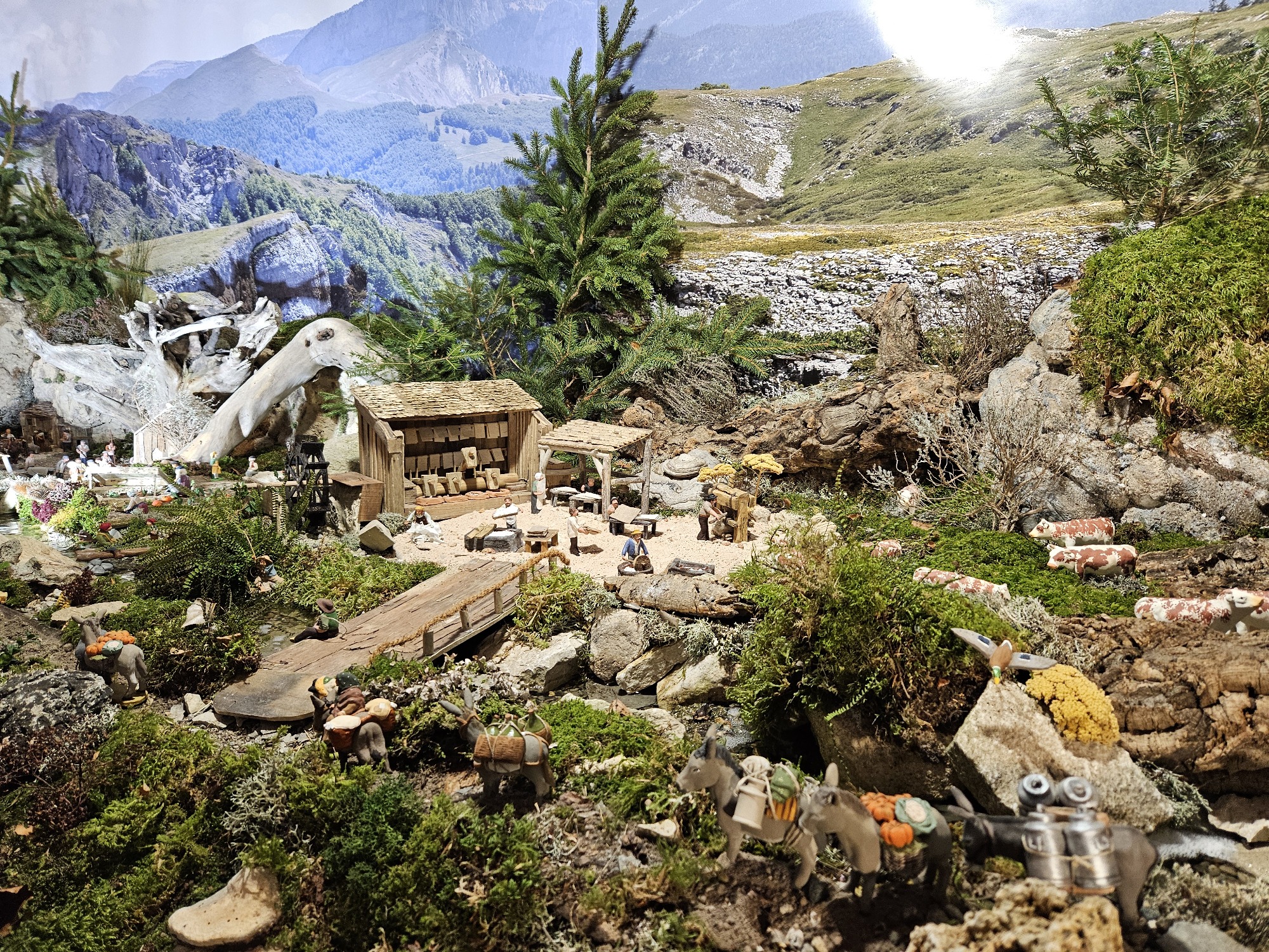 Les moines suivent la rivière