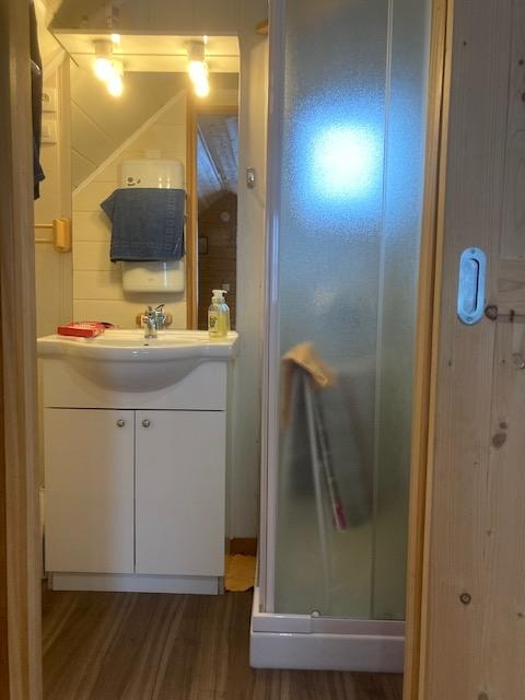 La salle d'eau du petit chalet