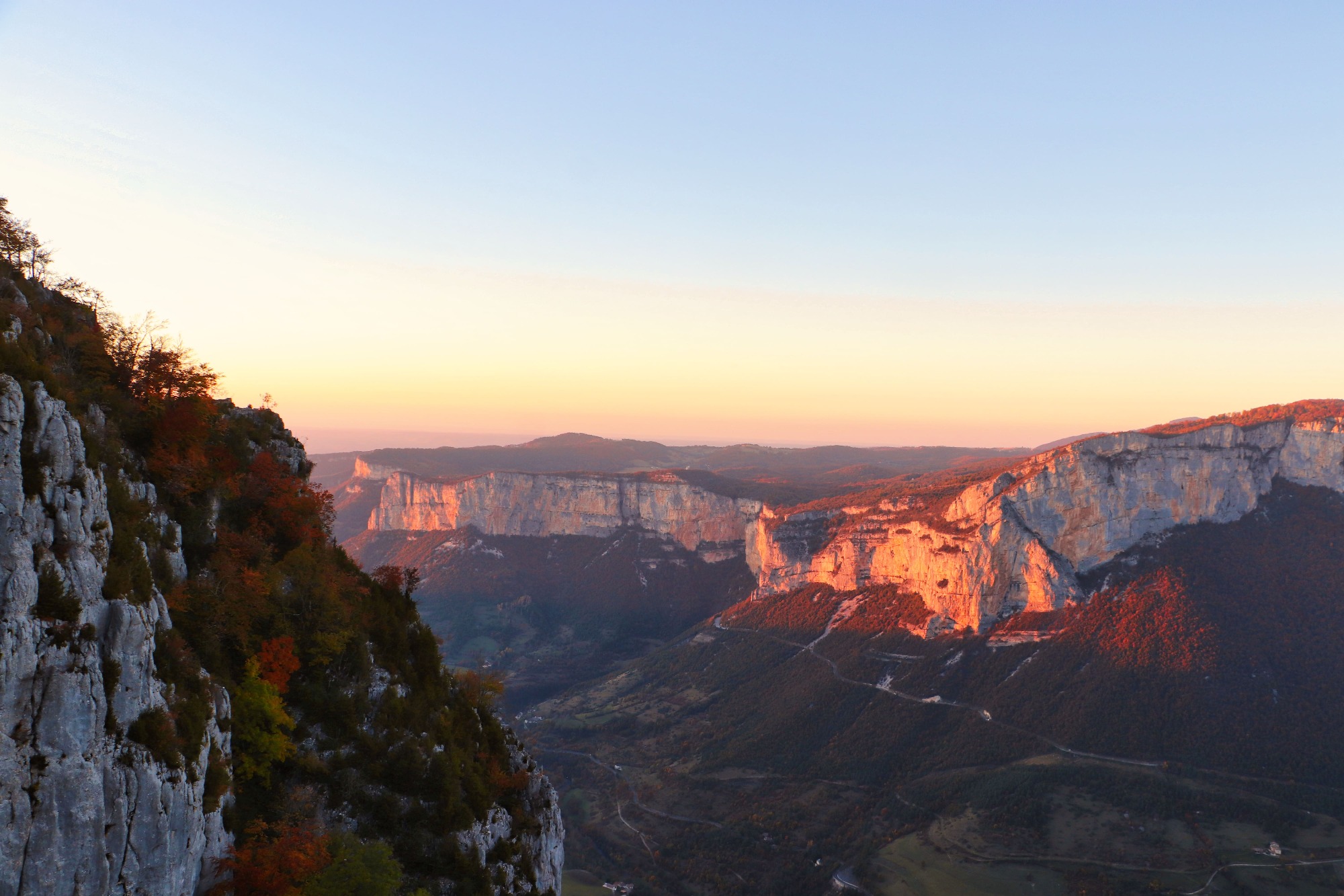 Gorges de la Bourne au coucher de soleil